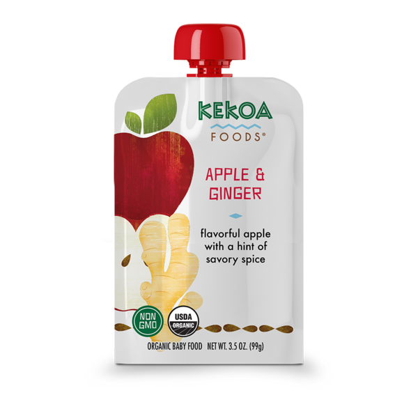 Kekoa Foods Organic Apple And Ginger Baby Food Pouch