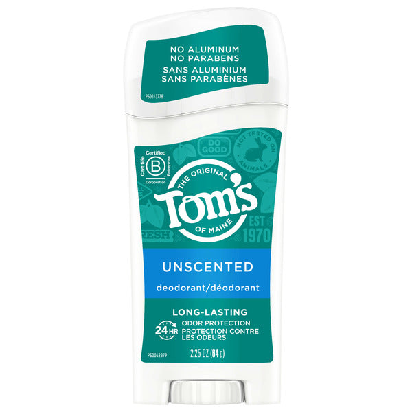 Tom's of Maine Unscented Long Lasting Deodorant Stick