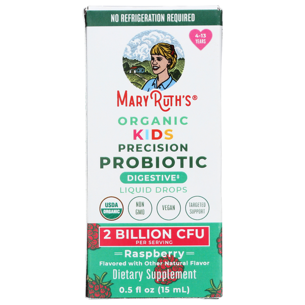 Mary Ruth's Organic Raspberry Kids Precision Probiotic Liquid Drops