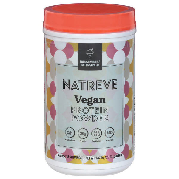 Natreve French Vanilla Wafer Sundae Vegan Protein Powder