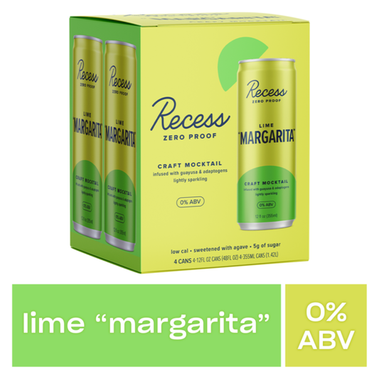 Recess Lime "Margarita" Craft Mocktail 4 Pack