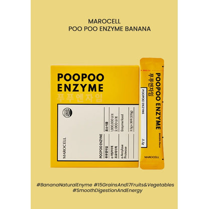 MAROCELL [MAROCELL] Poo Poo Enzyme Green Apple (1 Box = 3.5g x 30 Sticks)