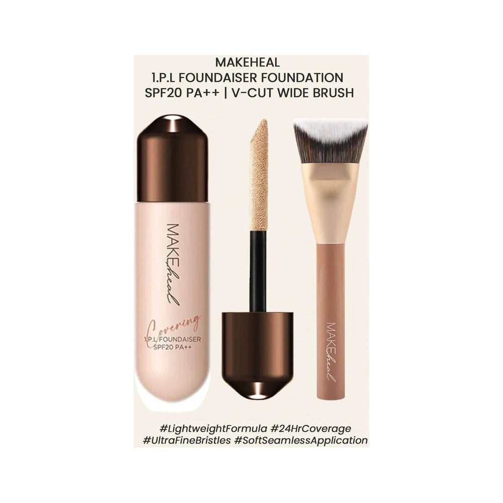 MAKEHEAL [MAKEHEAL] 1.P.L Foundaiser Foundation SPF20 PA++ | Cloud Pang Pang Puff - MAKEHEAL