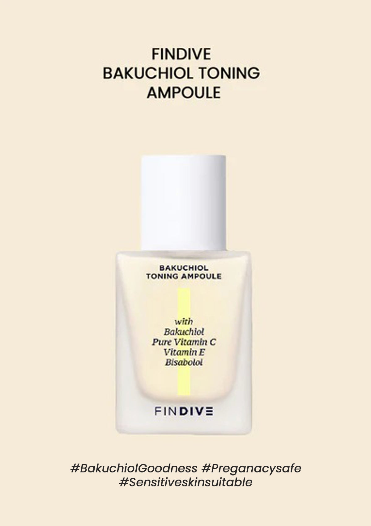 FINDIVE [FINDIVE] Bakuchiol Toning Ampoule (30ml) | Bakuchiol Ampoule In Mask (200ml)