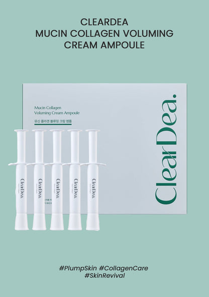 CLEARDEA [CLEARDEA] Mucin Collagen Voluming Cream Ampoule (1 Box = 4ml x 5pcs)