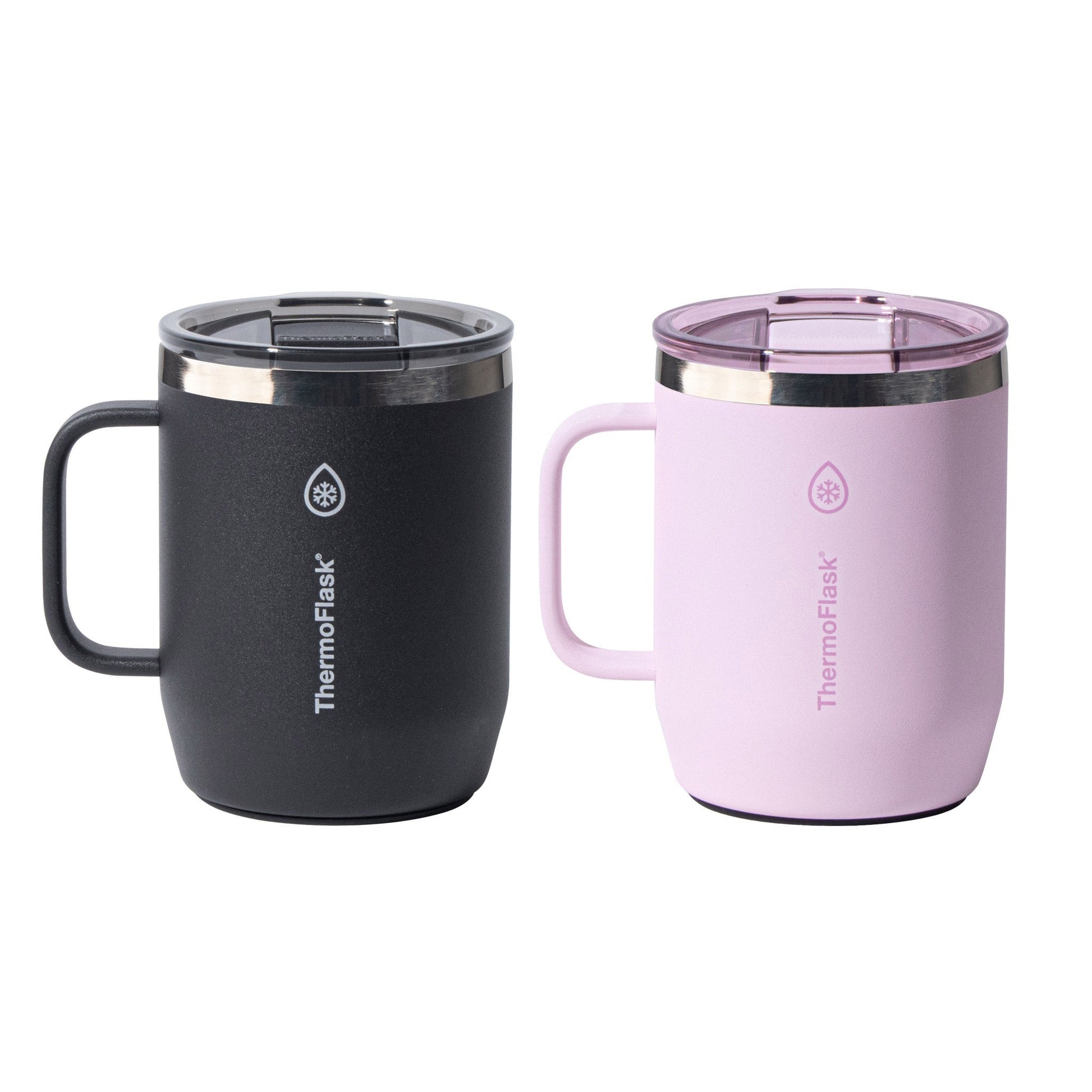 ThermoFlask 12 oz. Insulated Coffee Mug with Handle, 2-pack